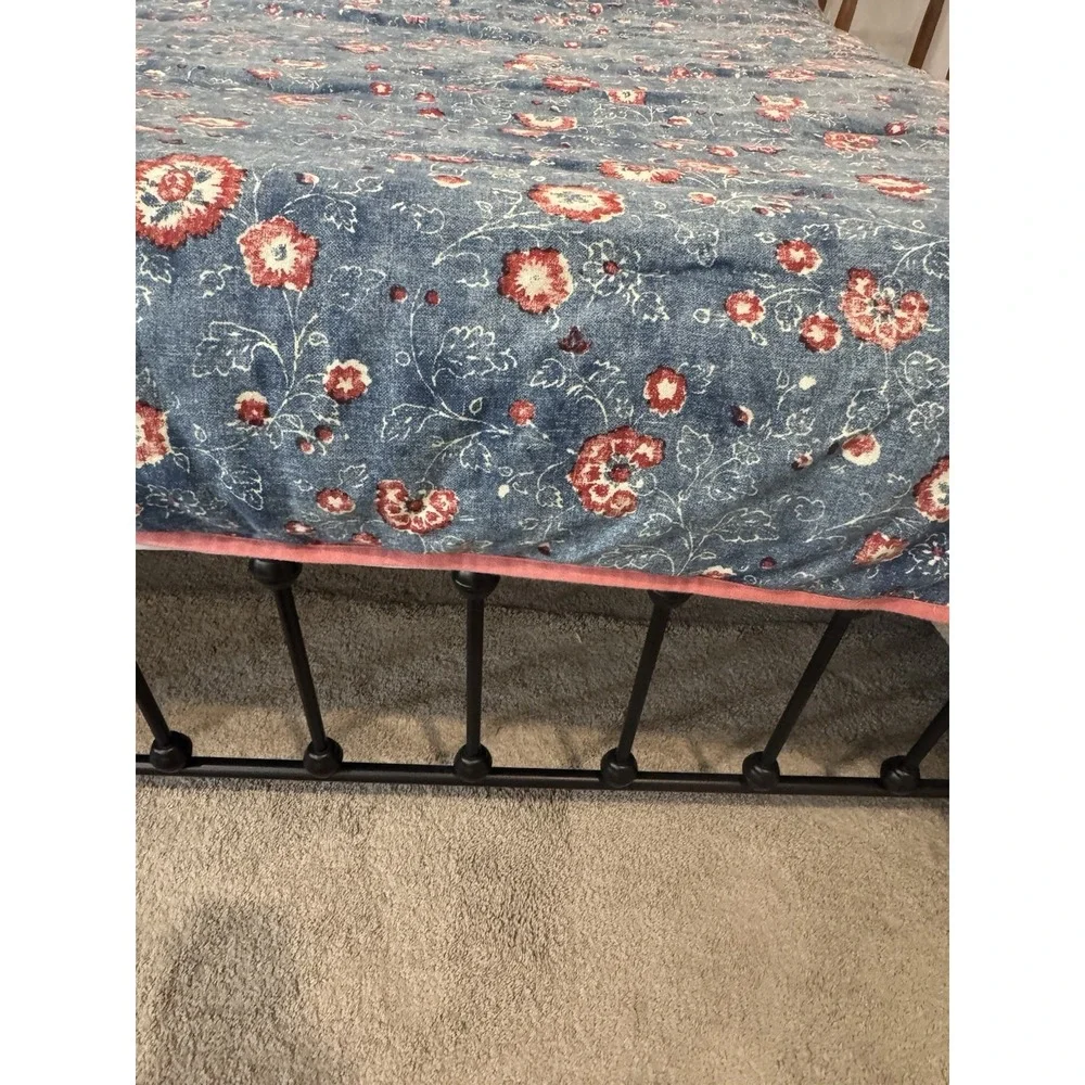 Ralph Lauren Indigo Traveler King Cotton Comforter Floral Cottagecore